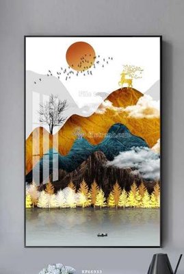 File tranh File tranh hiện đại pha lê gương KF66933 (gốc) in vải canvas
