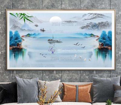 File gốc File tranh hiện đại pha lê gương KF66944 (cho in UV) siêu nét