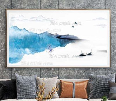 File in trần File tranh hiện đại pha lê gương KF66969 (file gốc) hoa văn 3D