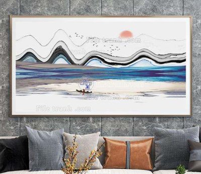 File gốc File tranh hiện đại pha lê gương KF66982 (trang trí) phòng ngủ