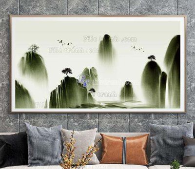 File tranh ảnh gốc File tranh hiện đại pha lê gương KF67007 dùng cho in khổ lớn