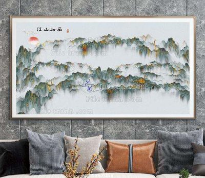 File tranh trang trí File tranh hiện đại pha lê gương KF67058 (tải file gốc)