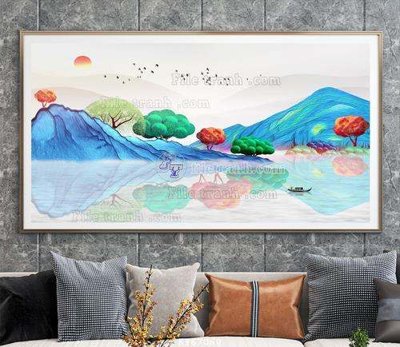 Download file gốc File tranh hiện đại pha lê gương KF67060 (in lụa) nghệ thuật