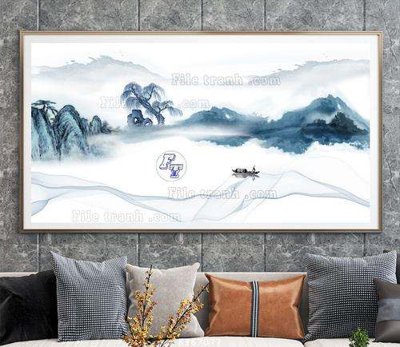 File tranh gốc File tranh hiện đại pha lê gương KF67077 (bản quyền) Filetranh.com