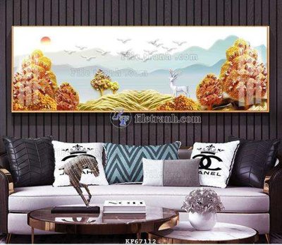 File tranh File tranh hiện đại pha lê gương KF67112 (bản gốc) treo quán cafe