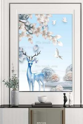 Ảnh gốc File tranh hiện đại pha lê gương KF67184 (nét căng) in mica