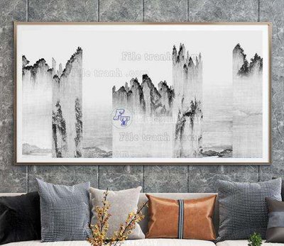 File in trần File tranh hiện đại pha lê gương KF67330 (bản gốc) bầu trời