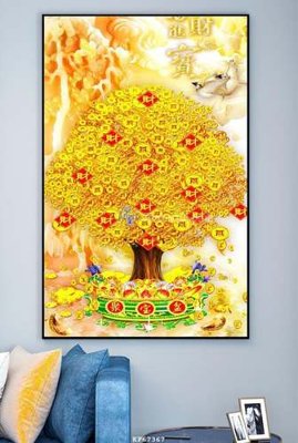 Tải file File tranh hiện đại pha lê gương KF67367 (PSD) cho in tranh 3D