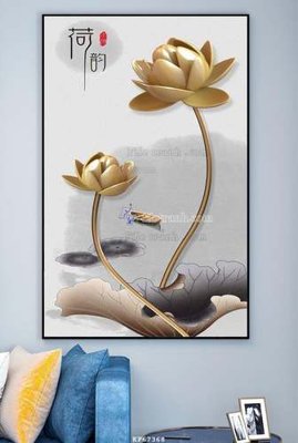 File tranh gốc File tranh hiện đại pha lê gương KF67368 (bản quyền) độc đáo