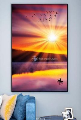 File tranh File tranh hiện đại pha lê gương KF67424 (gốc) chủ đề động vật