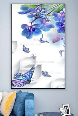 File gốc File tranh hiện đại pha lê gương KF67451 cho in ấn và thiết kế