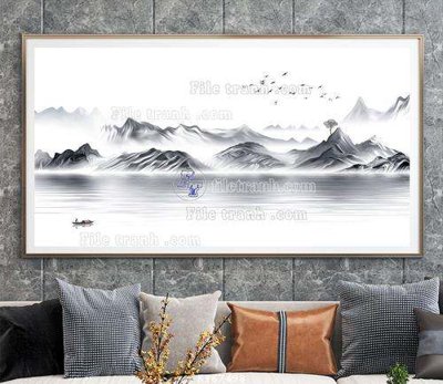 File in lụa File tranh hiện đại pha lê gương KF67498 (chất lượng cao) File tranh hiện đại pha lê gương KF67498