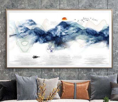 File gốc in tráng gương File tranh hiện đại pha lê gương KF67522 chi tiết