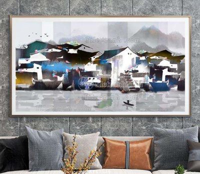 File tranh File tranh hiện đại pha lê gương KF67536 (bản gốc) in lụa 5D