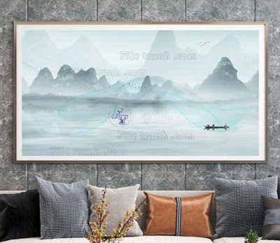 File tranh gốc PSD File tranh hiện đại pha lê gương KF67548 còn nguyên layer