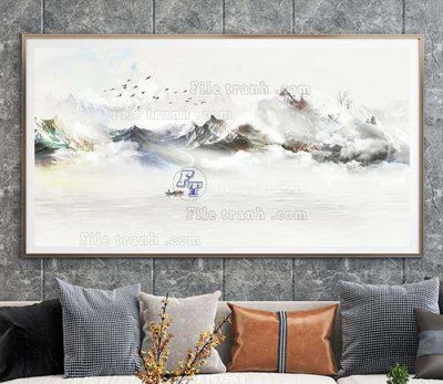 File ảnh File tranh hiện đại pha lê gương KF67560 (gốc) in Hiflex