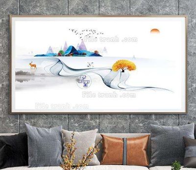 Tải file tranh gốc File tranh hiện đại pha lê gương KF67565 chất lượng cao