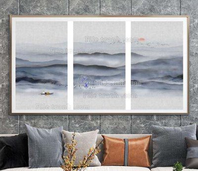 File gốc File tranh hiện đại pha lê gương KF67574 (in lụa) cao cấp