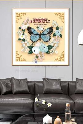 File tranh File tranh hiện đại pha lê gương KF67676 (bản gốc) in lụa dán tường