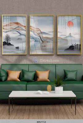 File PSD File tranh hiện đại pha lê gương KF67713 (chất lượng in ấn)