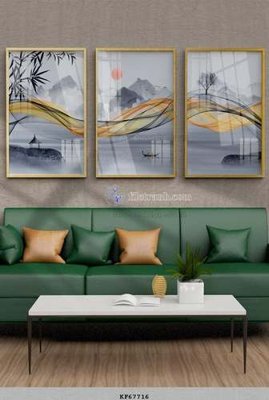 File gốc File tranh hiện đại pha lê gương KF67716 (vector) cho in ấn