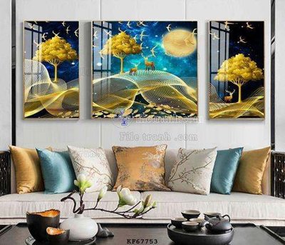 Mua file tranh gốc File tranh hiện đại pha lê gương KF67753 tại Filetranh.com