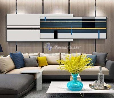 File in mica File tranh hiện đại pha lê gương KF67773 (bản gốc) làm vách ngăn