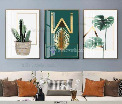 File gốc File tranh hiện đại pha lê gương KF67775 (in lụa) họa tiết 3D