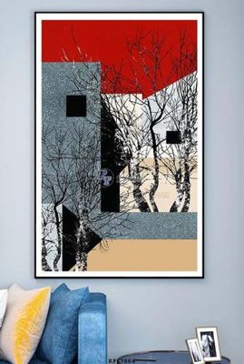 File gốc File tranh hiện đại pha lê gương KF67864 (in tráng gương) hiện đại