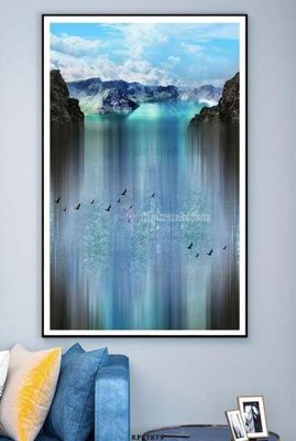 File gốc File tranh hiện đại pha lê gương KF67879 (cho in 3D) độc đáo