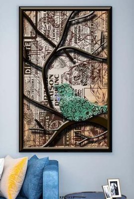 File gốc File tranh hiện đại pha lê gương KF67939 (phong cách) cổ điển