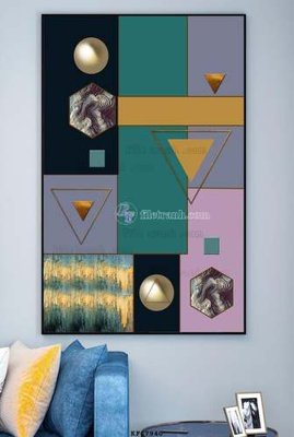 File tranh gốc File tranh hiện đại pha lê gương KF67940 chủ đề hiện đại