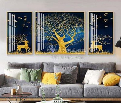 File tranh File tranh hiện đại pha lê gương KF68041 (gốc) in backlit film