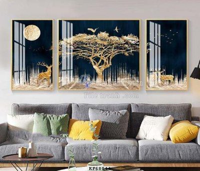 Chi tiết file ảnh File tranh hiện đại pha lê gương KF68044 sắc nét