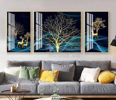 Tải file File tranh hiện đại pha lê gương KF68046 (ảnh gốc) in gạch men