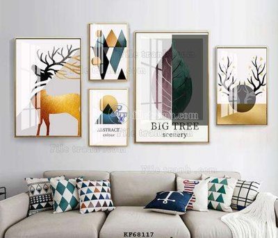 File in ấn chuyên nghiệp File tranh hiện đại pha lê gương KF68117 (file gốc)