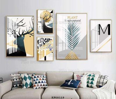 File gốc in ấn File tranh hiện đại pha lê gương KF68119 chuẩn màu CMYK