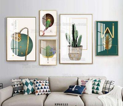 File gốc File tranh hiện đại pha lê gương KF68122 (thiết kế) cho in ấn