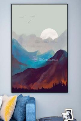 File gốc File tranh hiện đại pha lê gương KF68155 (in ấn) màu sắc trung thực