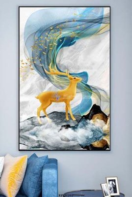 File PSD File tranh hiện đại pha lê gương KF68180 (gốc) cho designer