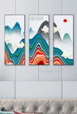 File gốc File tranh hiện đại pha lê gương KF68193 (in lụa) chi tiết cao