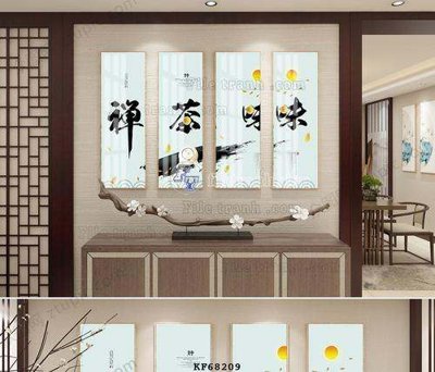 File tranh File tranh hiện đại pha lê gương KF68209 (ảnh gốc) in trần nhà