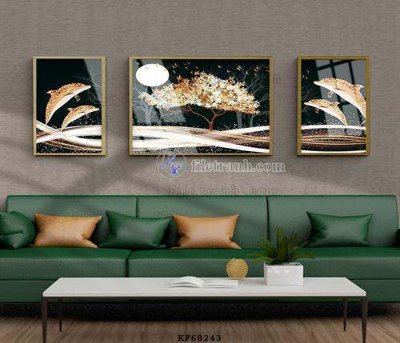 Download file gốc File tranh hiện đại pha lê gương KF68243 (in lụa) cao cấp