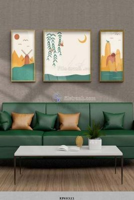 File gốc File tranh hiện đại pha lê gương KF68321 (PNG) trong suốt (transparent)