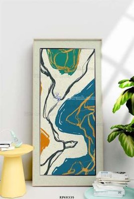 File in lụa File tranh hiện đại pha lê gương KF68335 (chất lượng cao) File tranh hiện đại pha lê gương KF68335