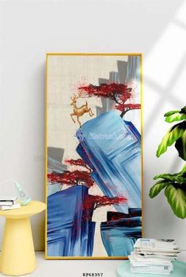 Download file gốc File tranh hiện đại pha lê gương KF68357 (in lụa) cao cấp