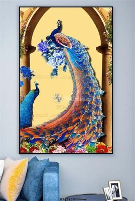 File tranh File tranh hiện đại pha lê gương KF68430 (gốc) chủ đề con người