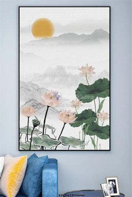 File in lụa File tranh hiện đại pha lê gương KF68432 (phong cảnh) File tranh hiện đại pha lê gương KF68432