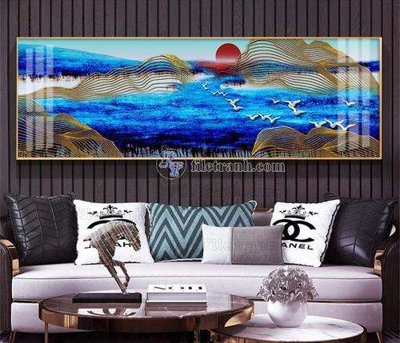 File in trần File tranh hiện đại pha lê gương KF68441 (file gốc) phong thủy