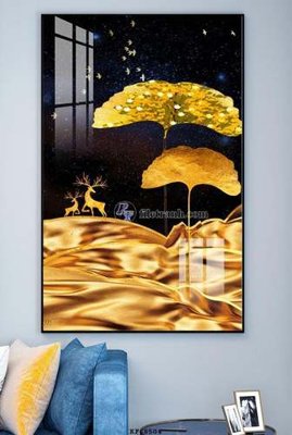 Tải file File tranh hiện đại pha lê gương KF68504 (gốc) chủ đề phong thủy